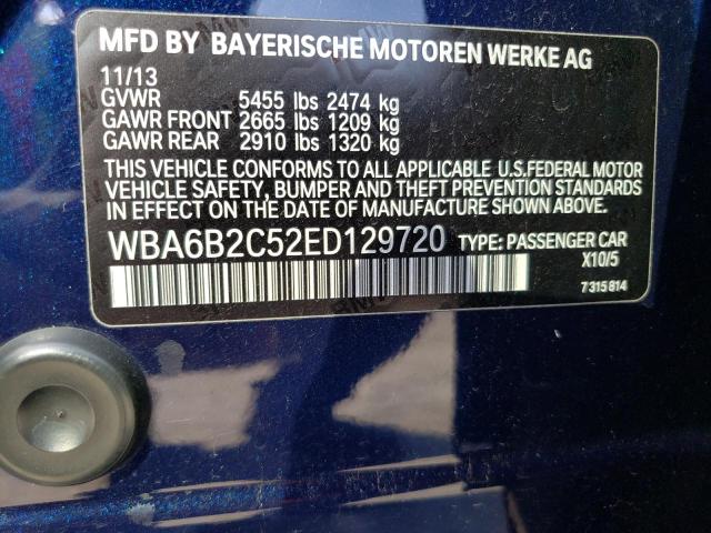 WBA6B2C52ED129720 BMW 650 I Gran Coupe