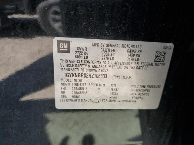 1GYKNBRS2HZ106333 Cadillac XT5 LUXURY