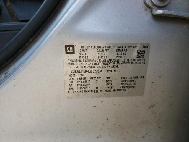 2GKALMEK4G6327634 GMC Terrain Sle
