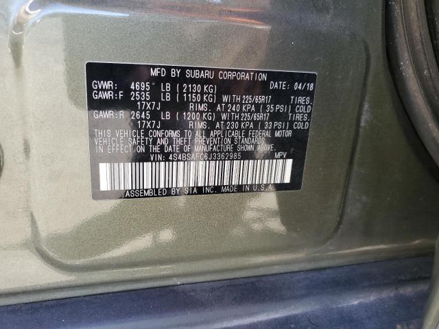 4S4BSAFC6J3362985 Subaru Outback 2.5i Premium