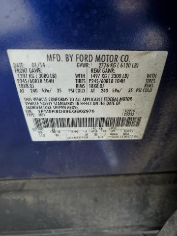1FM5K8D89EGB62976 Ford EXPLORER XLT