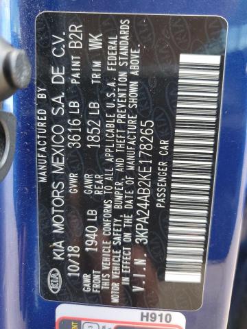 3KPA24AB2KE178265 KIA RIO S