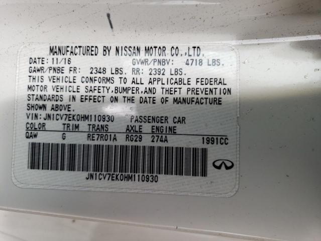 JN1CV7EK0HM110930 Infiniti Q60 Base