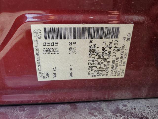 1N4AA6FV8LC377692 Nissan Maxima Platinum