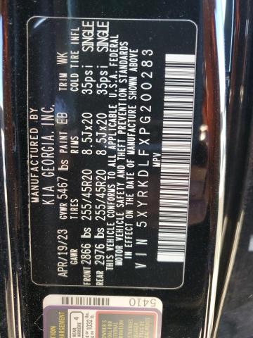 5XYRKDLFXPG200283 KIA SORENTO SX