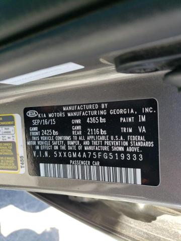 5XXGM4A75FG519333 KIA Optima Lx