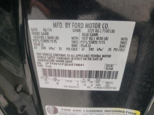 1FTFW1CF2EKE79841 Ford F150 Supercrew