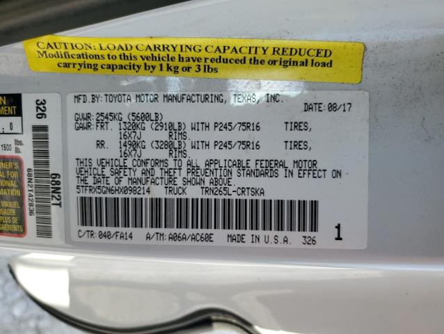 Toyota Tacoma Access Cab 2017 5TFRX5GN6HX098214 Image 13