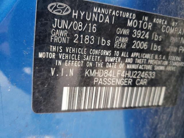 KMHD84LF4HU224633 Hyundai ELANTRA SE