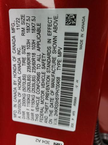 2HKRS5H51PH700458 Honda Cr-v Sport