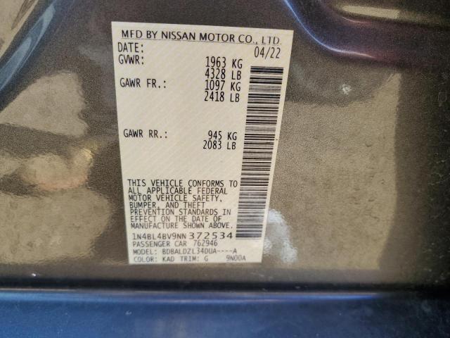 1N4BL4BV9NN372534 Nissan Altima S 12