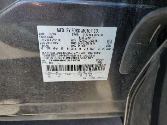 2FMPK4K87JBB95089 Ford Edge Titanium