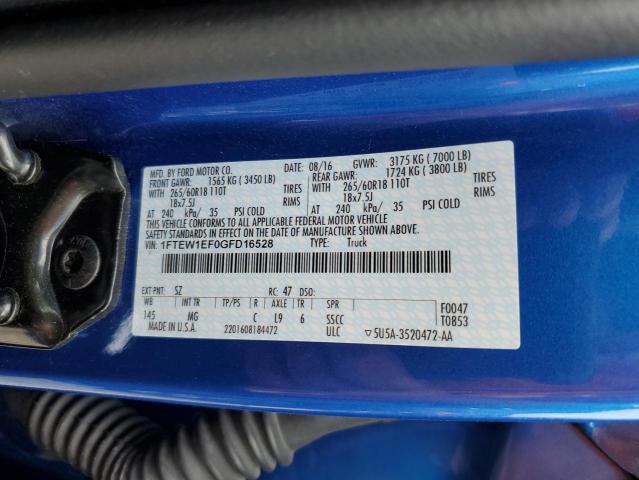1FTEW1EF0GFD16528 Ford F150 Supercrew