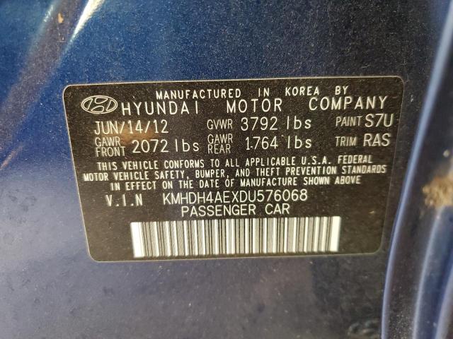 2013 Hyundai Elantra Gls VIN: KMHDH4AEXDU576068 Lot: 65018153