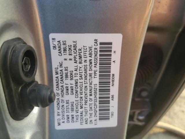 2HGFC2F53JH595215 Honda Civic Lx