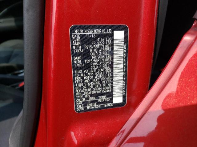 2017 NISSAN JUKE S - JN8AF5MV1HT752469