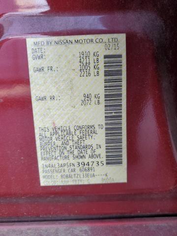 1N4AL3AP5FN394735 Nissan ALTIMA 2.5
