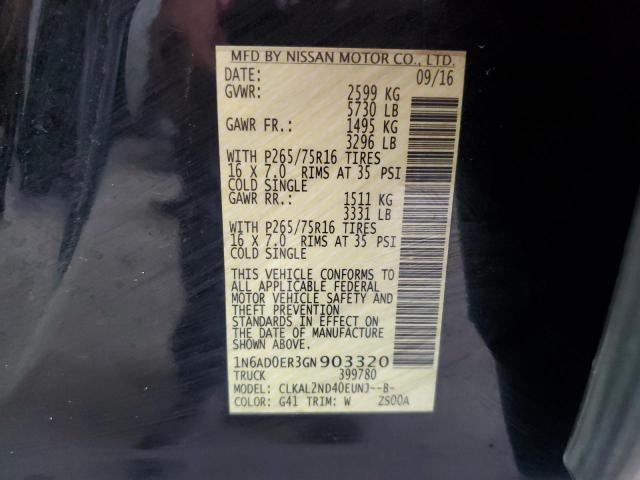 1N6AD0ER3GN903320 Nissan FRONTIER S