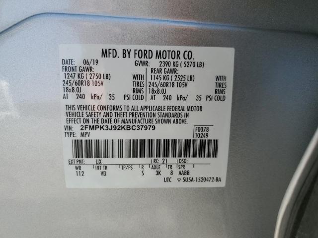 2FMPK3J92KBC37979 2019 FORD EDGE, photo no. 13