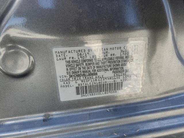 2020 NISSAN VERSA 1.6 3N1CN8DV0LL809088