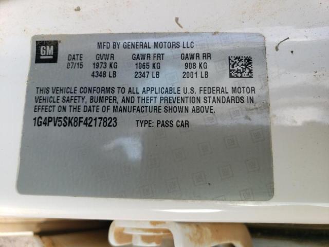2015 BUICK VERANO 1SV 1G4PV5SK8F4217823