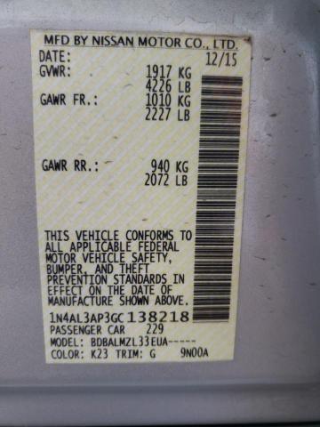 1N4AL3AP3GC138218 Nissan ALTIMA 2.5