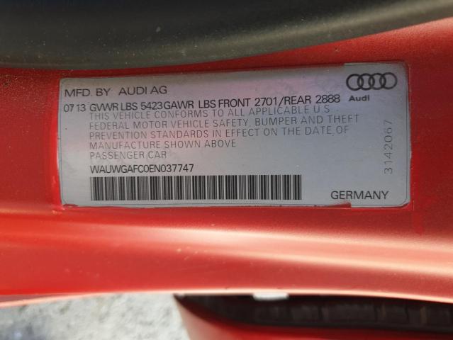 VIN WAUWGAFC0EN037747 2014 Audi A7, Premium Plus no.12