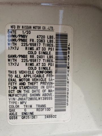 2020 NISSAN ROGUE S/SV JN8AT2MVXLW139555