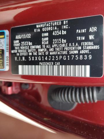 5XXG14J25PG175839 KIA K5 LXS