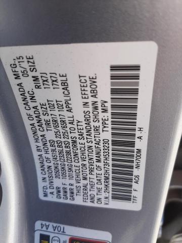 2HKRM3H73FH533230 | 2015 HONDA CR-V EXL