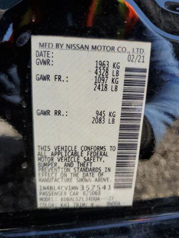 1N4BL4CV1MN357541 Nissan ALTIMA SR