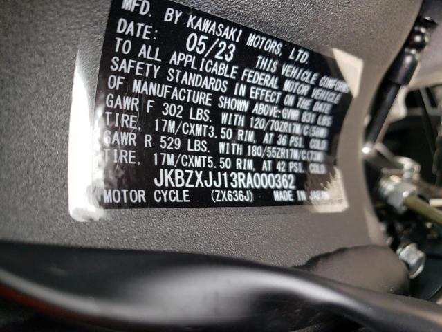 2024 KAWASAKI NINJA ZX-6 - JKBZXJJ13RA000362