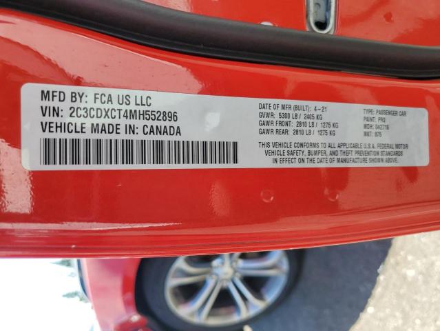 2C3CDXCT4MH552896 Dodge CHARGER R/T