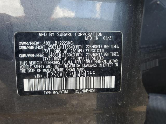JF2SKADC3MH494358 Subaru Forester