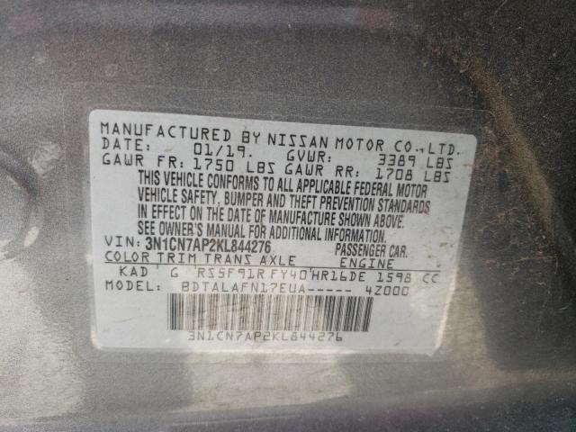 3N1CN7AP2KL844276 Nissan VERSA S