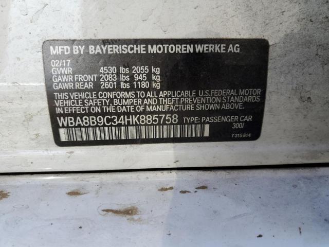 2017 BMW 330 I - WBA8B9C34HK885758