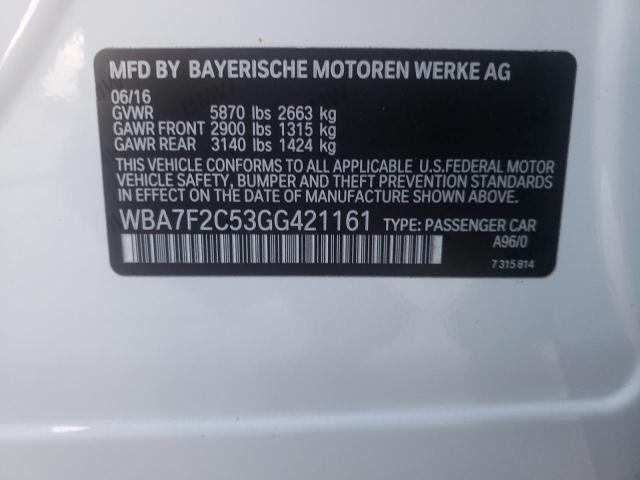 2016 BMW 750I ACTIV - WBA7F2C53GG421161