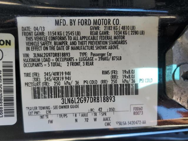 VIN 3LN6L2G97DR818893 2013 Lincoln MKZ no.12