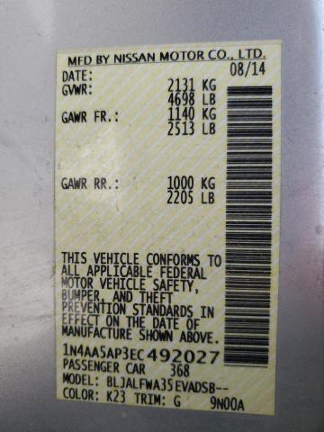 1N4AA5AP3EC492027 Nissan MAXIMA S