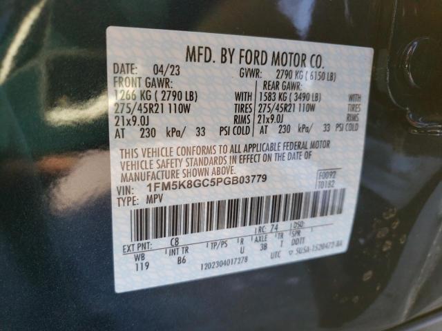 1FM5K8GC5PGB03779 Ford Explorer St