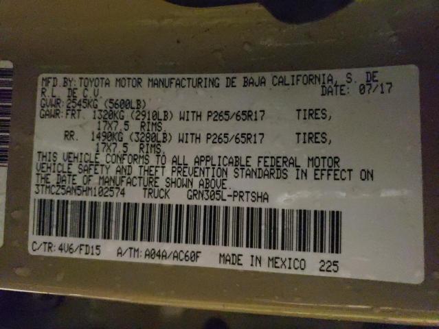 2017 TOYOTA TACOMA - 3TMCZ5AN5HM102574