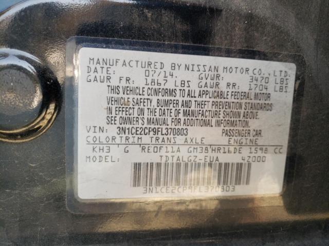 3N1CE2CP9FL370803 Nissan Versa Note S