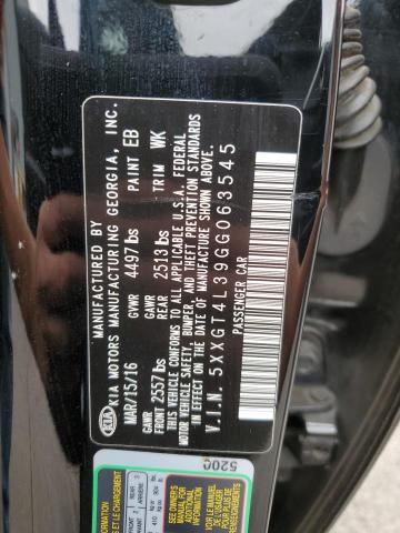 5XXGT4L39GG063545 KIA Optima Lx