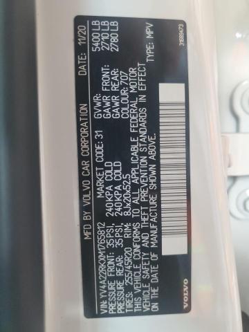 2021 VOLVO XC60 T6 MO YV4A22RKXM1765812