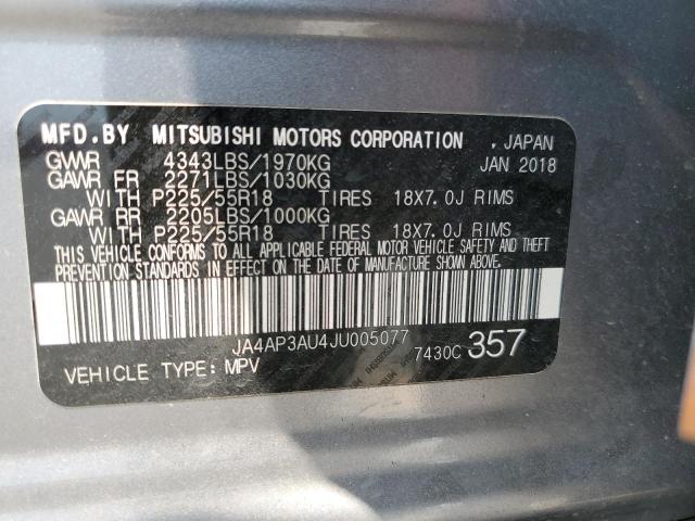 JA4AP3AU4JU005077 Mitsubishi Outlander Sport Es