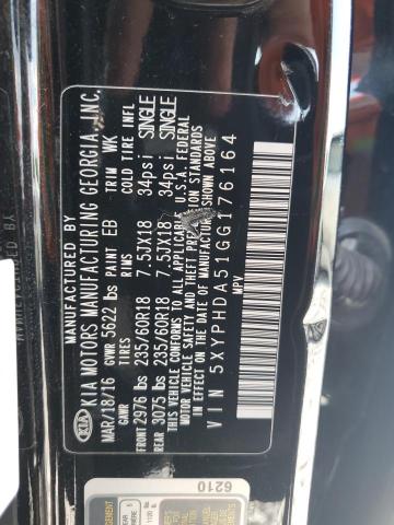 5XYPHDA51GG176164 KIA SORENTO EX