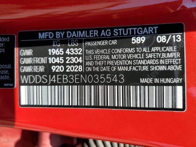WDDSJ4EB3EN035543 Mercedes-Benz CLA 250