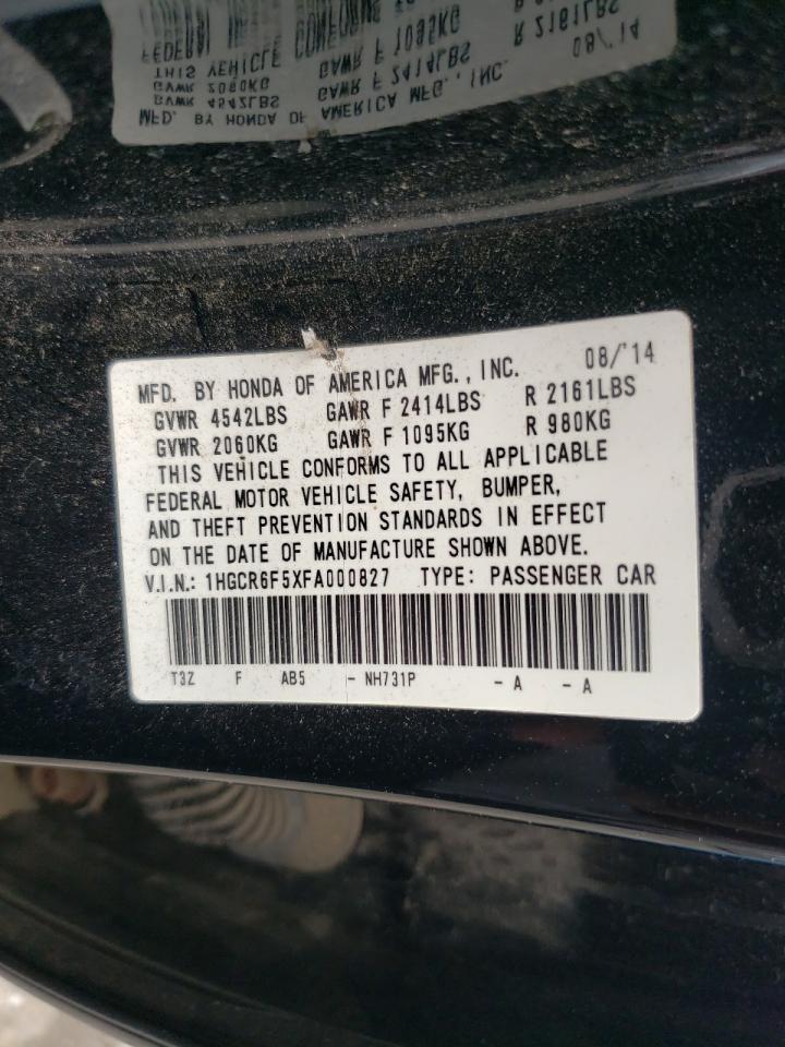 1HGCR6F5XFA000827 2015 Honda Accord Hybrid Exl 1HGCR6F5XFA000827 2015 Honda Accord Hybrid Exl