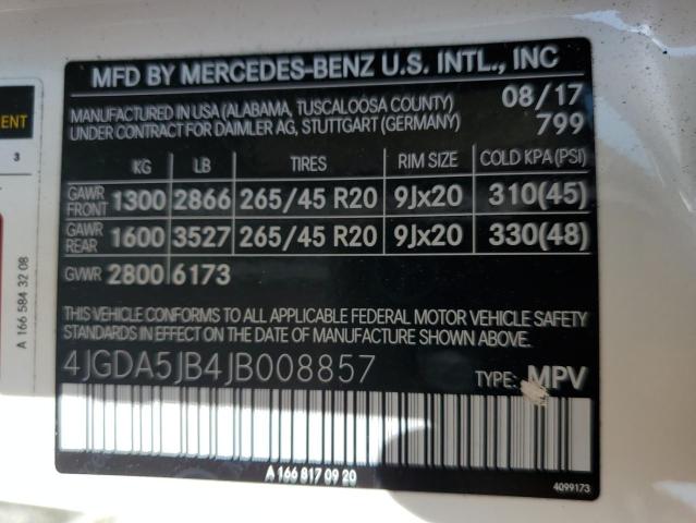 4JGDA5JB4JB008857 2018 MERCEDES-BENZ GLE-CLASS, photo no. 14