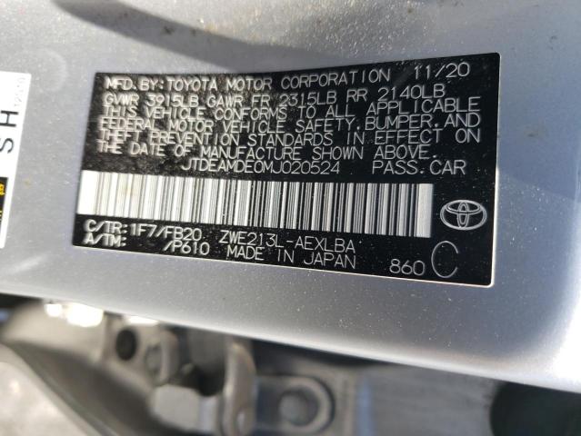 JTDEAMDE0MJ020524 Toyota COROLLA LE